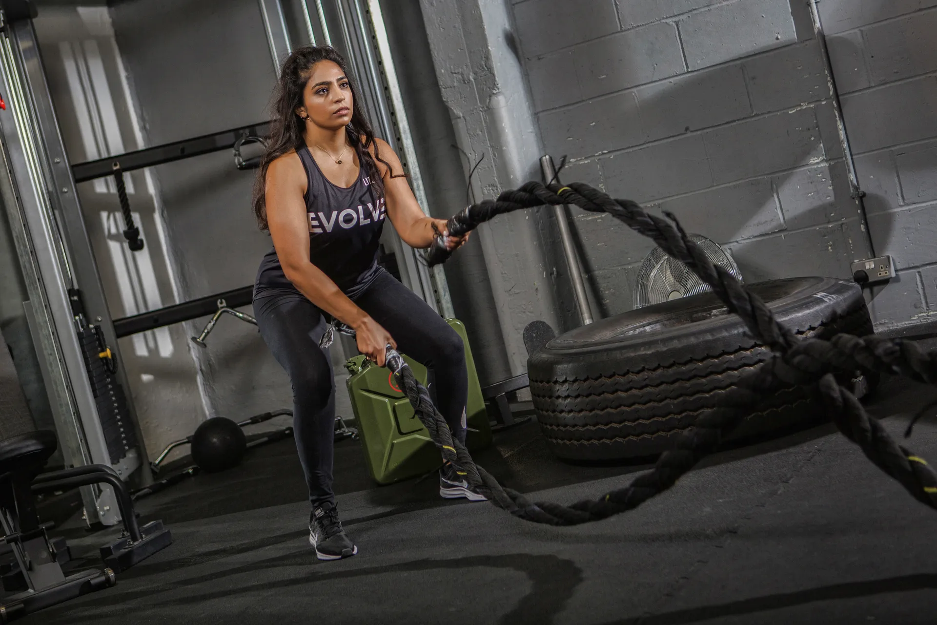Evolve member training on the gym floor